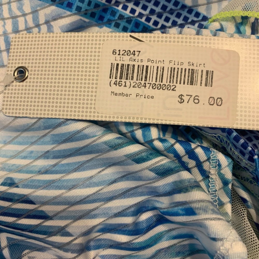 Lucky In Love Blue and White Patterned Women's Tennis/Golf  Skirt Large NWT - Picture 4 of 7